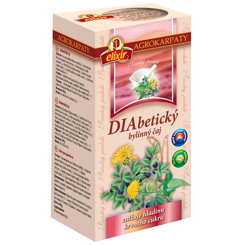 Natural Herbal Tea for Diabetes (20 Tea Bags 40g) Natural Remedy Club